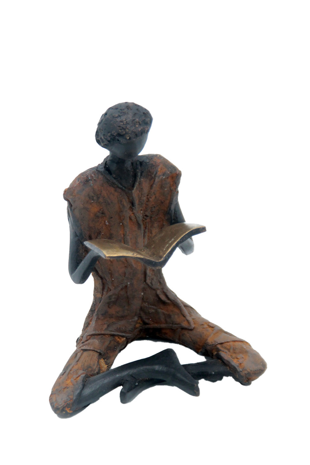 Bronze assis à poser 25 cm marron n°1 Bronzes d'Afrique