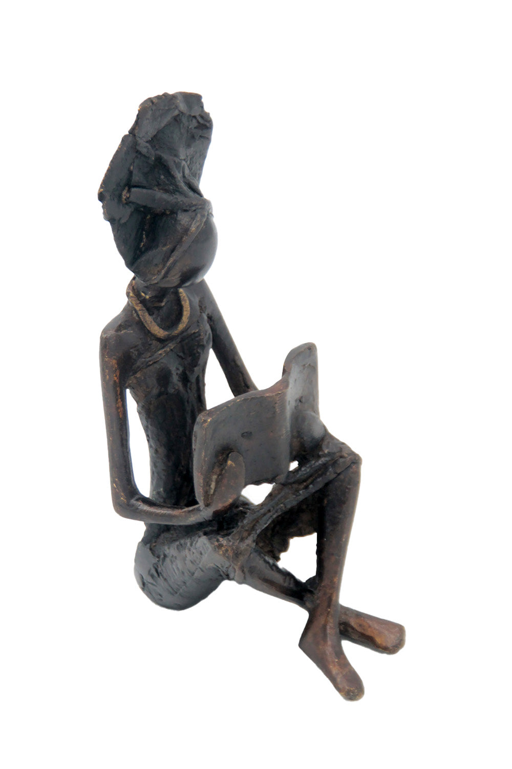 Bronze assis à poser 25 cm noir n°5 Bronzes d'Afrique