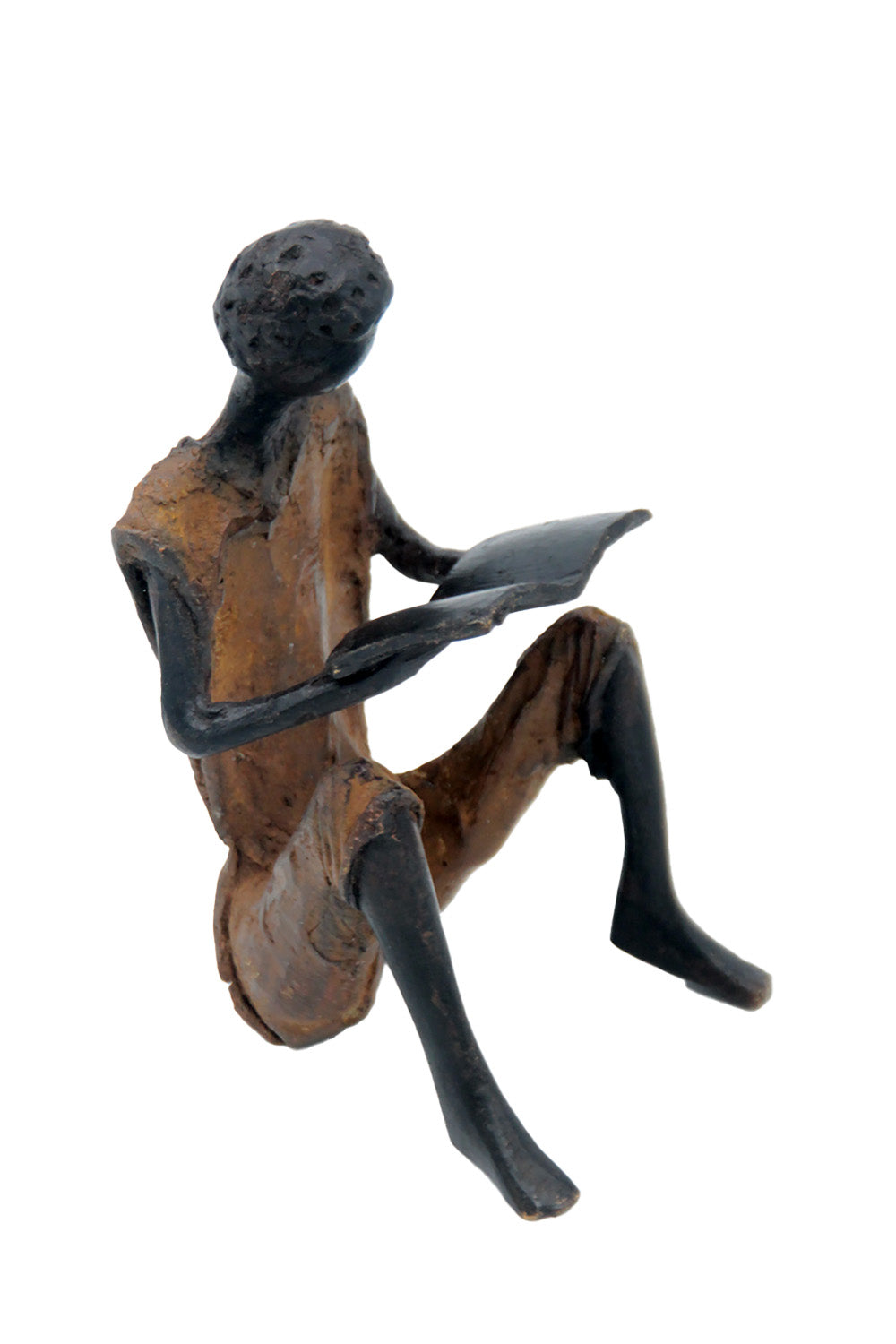 Bronze assis à poser 25 cm marron n°5 Bronzes d'Afrique