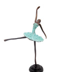 Ballerine 25 cm turquoise n°1 Bronzes d'Afrique