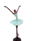 Ballerine 25 cm turquoise n°2 Bronzes d'Afrique