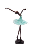 Ballerine 25 cm turquoise n°2 Bronzes d'Afrique