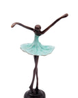 Ballerine 25 cm turquoise n°2 Bronzes d'Afrique