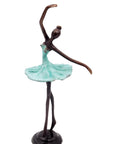Ballerine 25 cm turquoise n°4 Bronzes d'Afrique