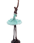 Ballerine 25 cm turquoise n°4 Bronzes d'Afrique