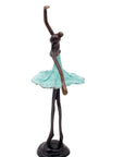 Ballerine 25 cm turquoise n°4 Bronzes d'Afrique