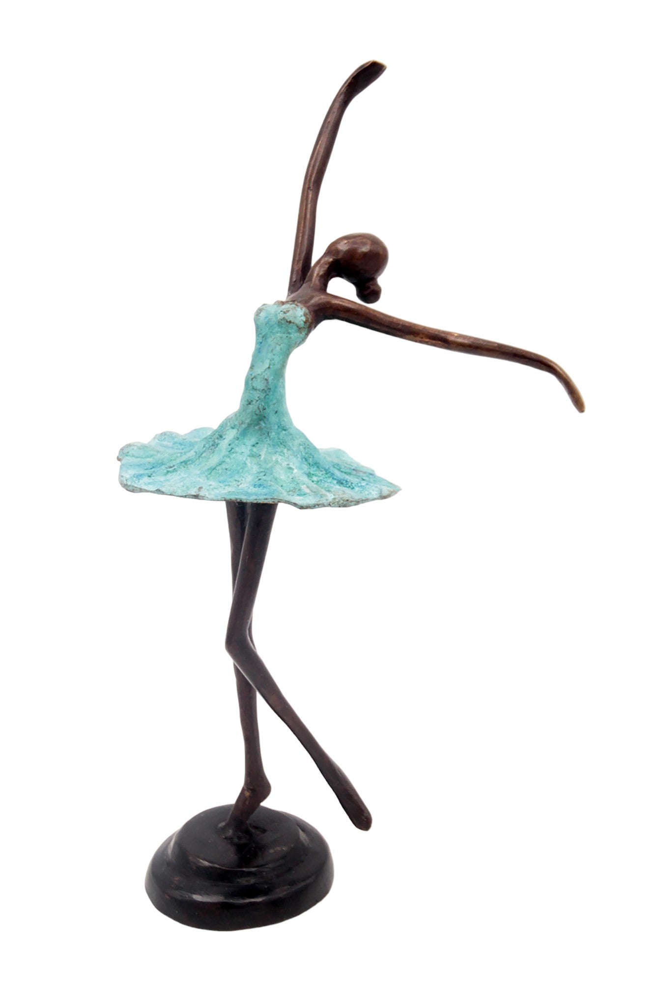 Ballerine 25 cm turquoise n°5 Bronzes d'Afrique