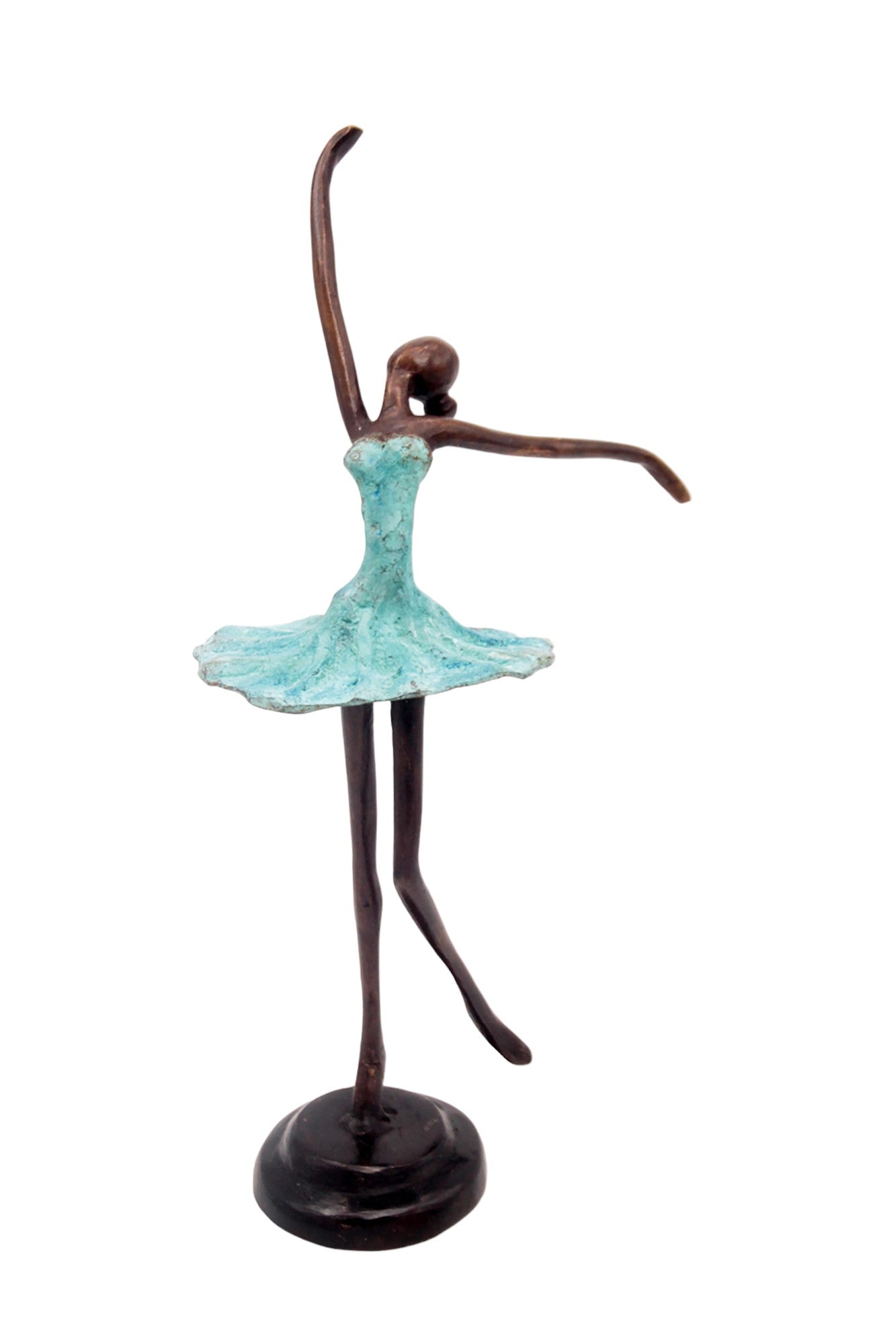 Ballerine 25 cm turquoise n°5 Bronzes d'Afrique