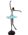Ballerine 25 cm turquoise n°5 Bronzes d'Afrique