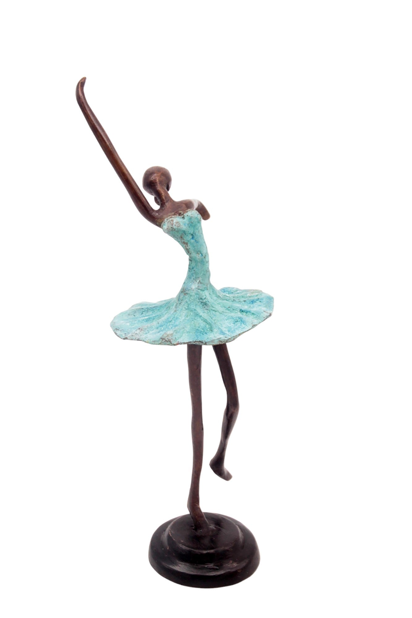 Ballerine 25 cm turquoise n°5 Bronzes d'Afrique