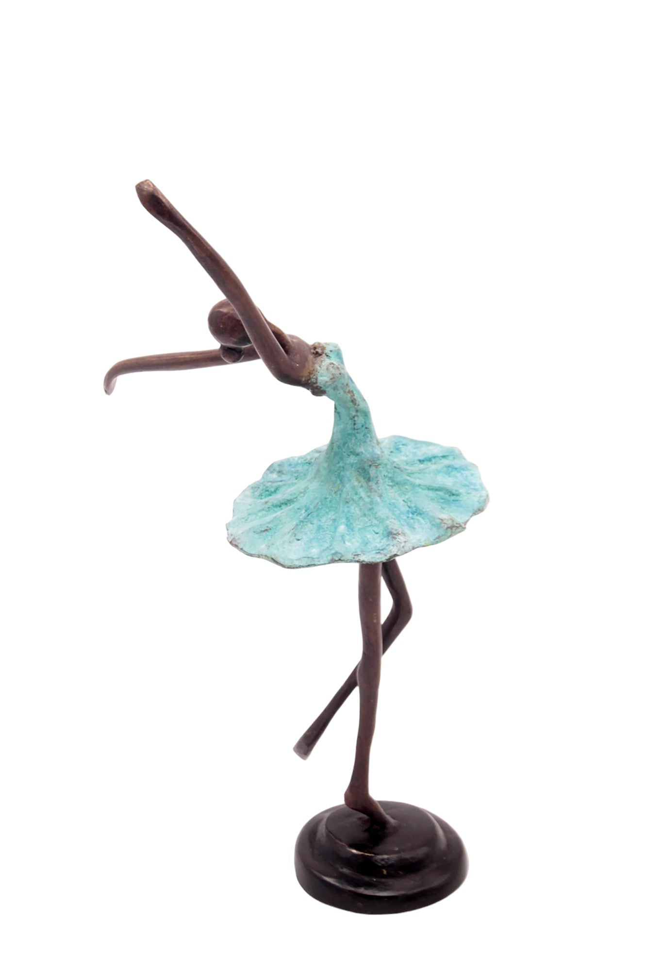 Ballerine 25 cm turquoise n°5 Bronzes d'Afrique