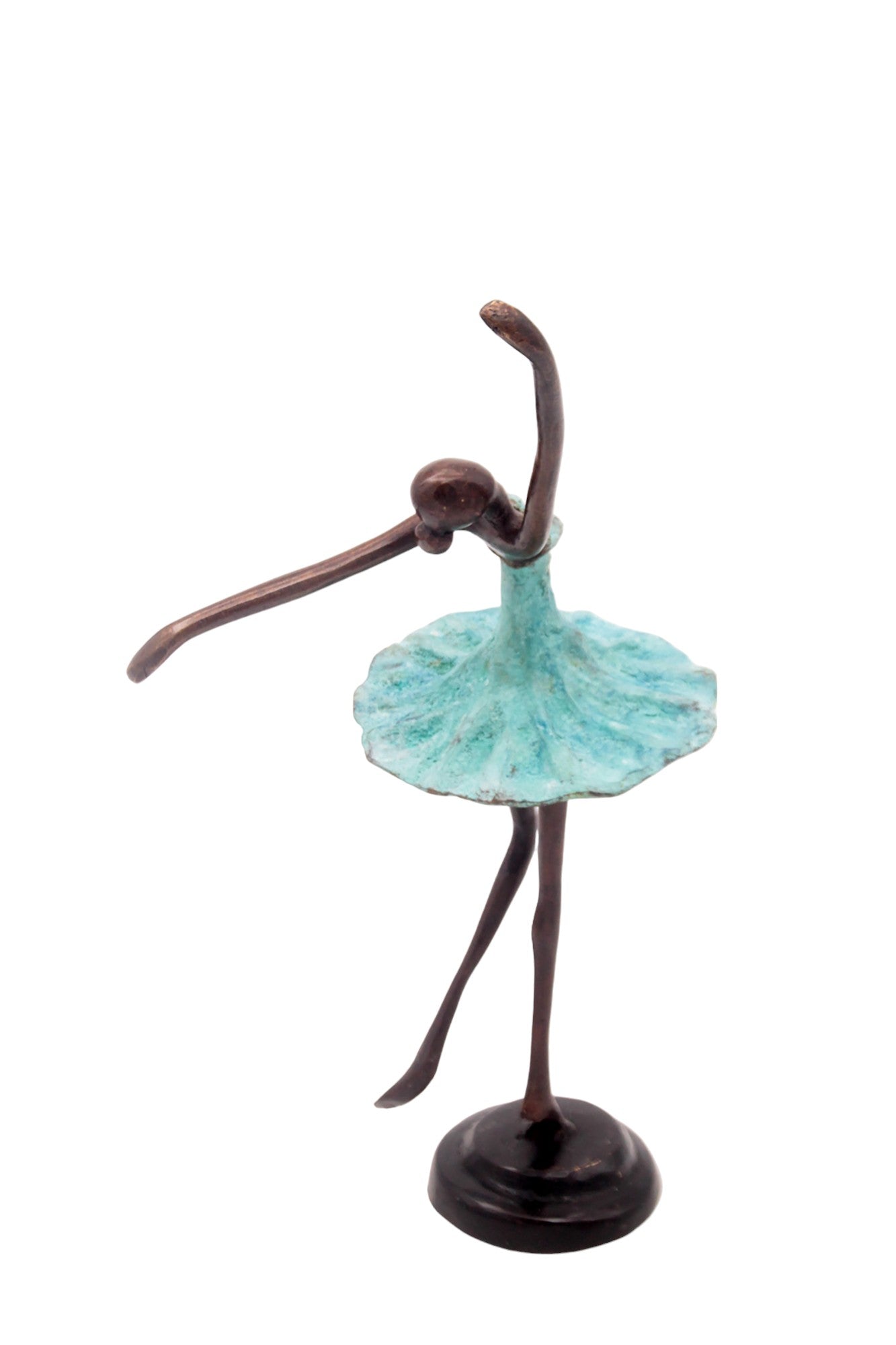 Ballerine 25 cm turquoise n°5 Bronzes d'Afrique