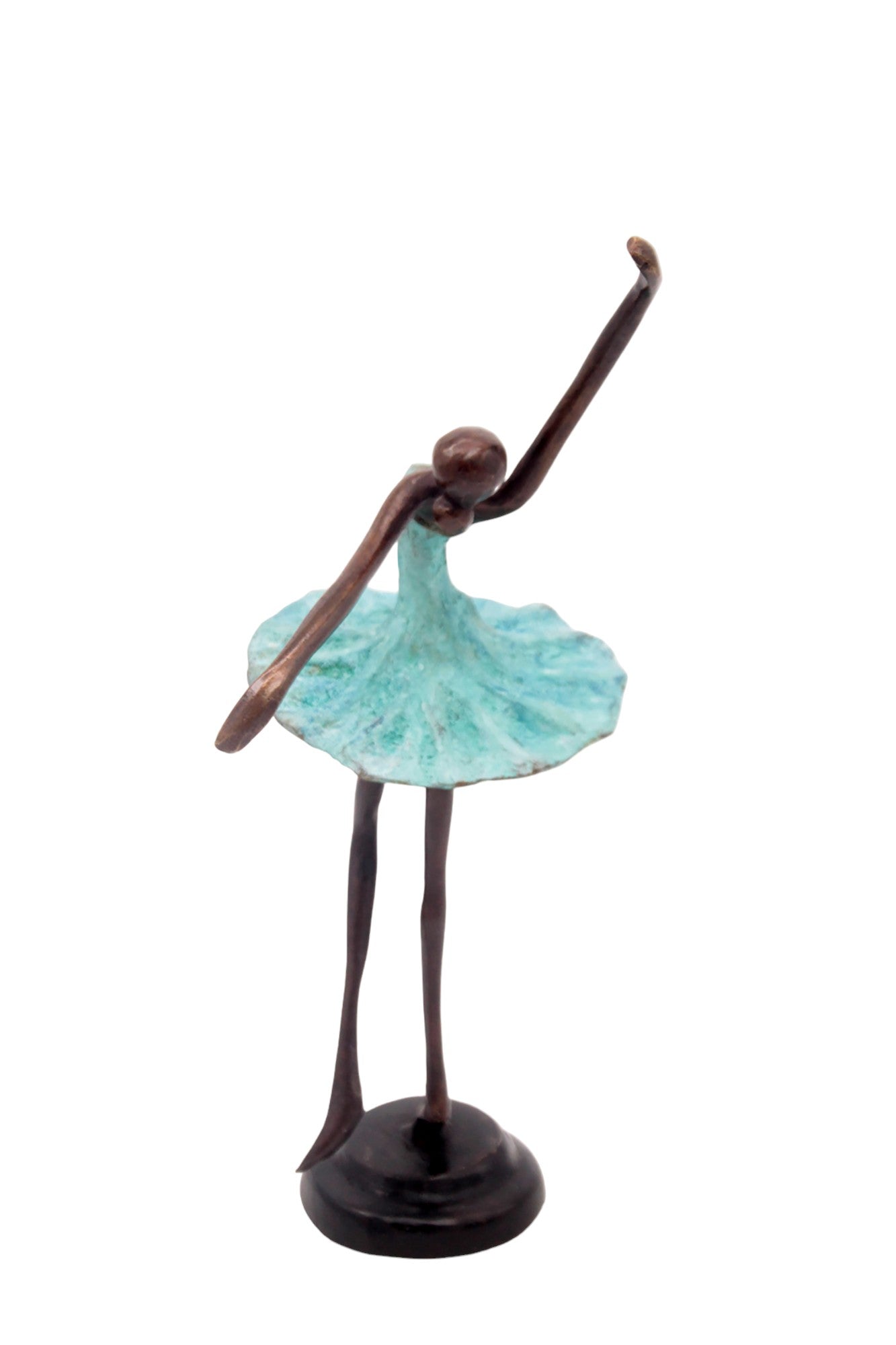 Ballerine 25 cm turquoise n°5 Bronzes d'Afrique