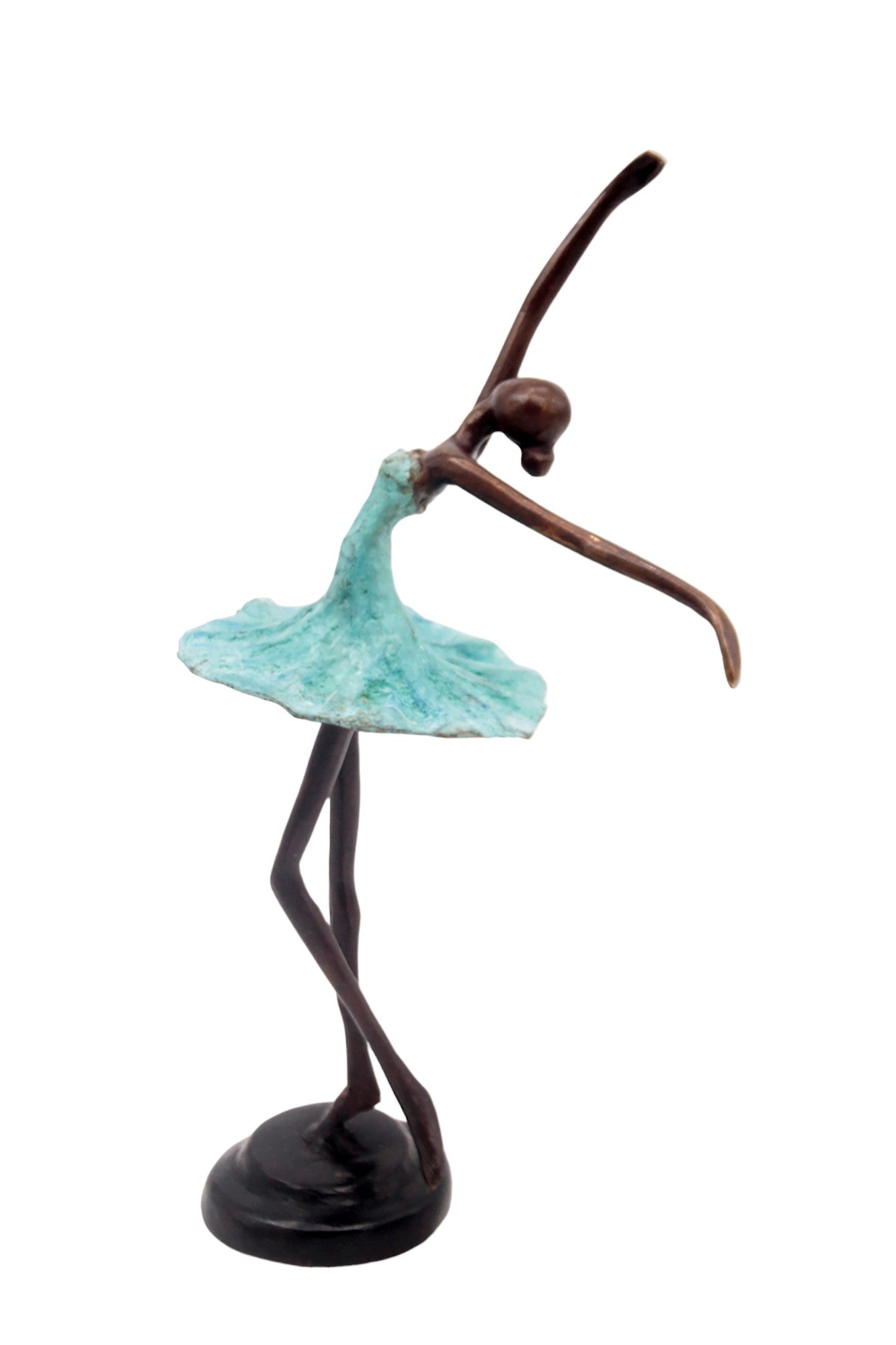 Ballerine 25 cm turquoise n°5 Bronzes d'Afrique
