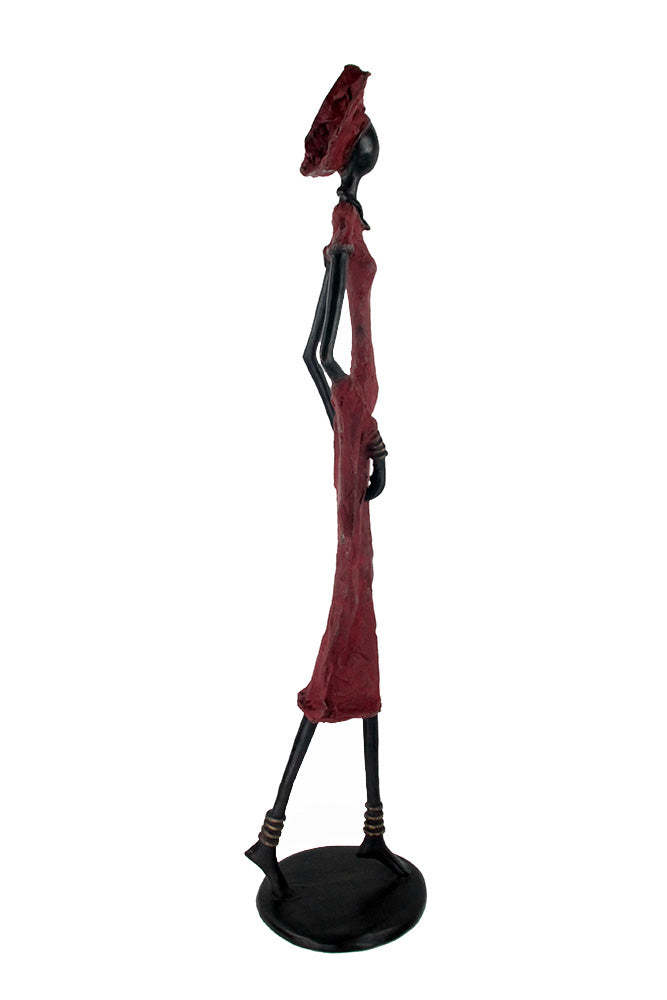 Bronze Issouf 80 cm rouge n°4