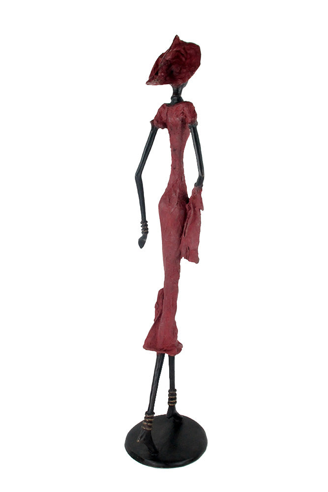 Bronze Issouf 80 cm rouge n°4
