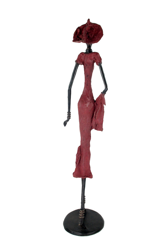 Bronze Issouf 80 cm rouge n°4