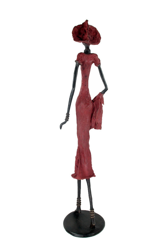 Bronze Issouf 80 cm rouge n°4