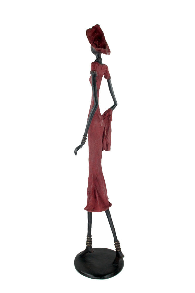 Bronze Issouf 80 cm rouge n°4