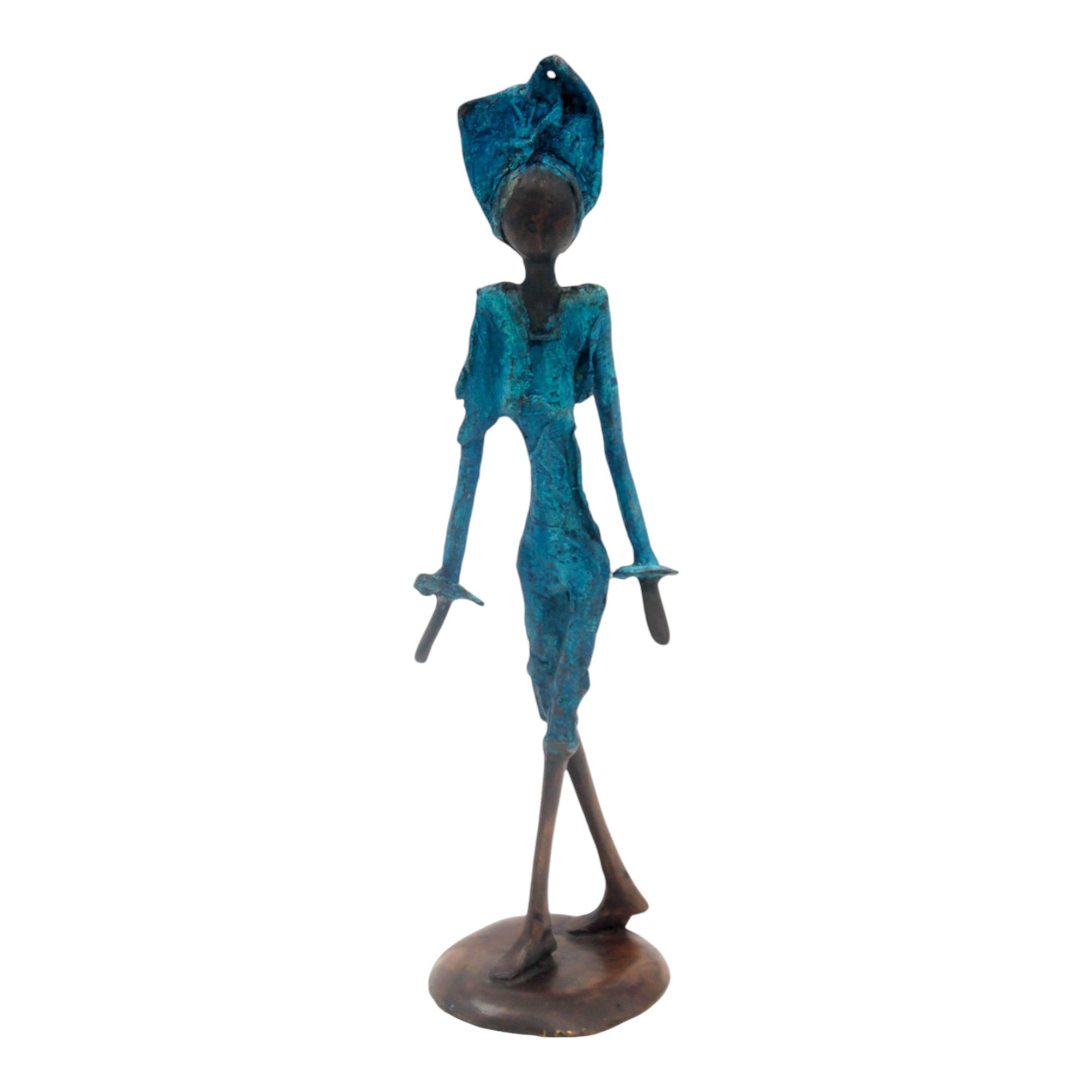 Bronze 25 cm bleu n°35 Bronzes d'Afrique