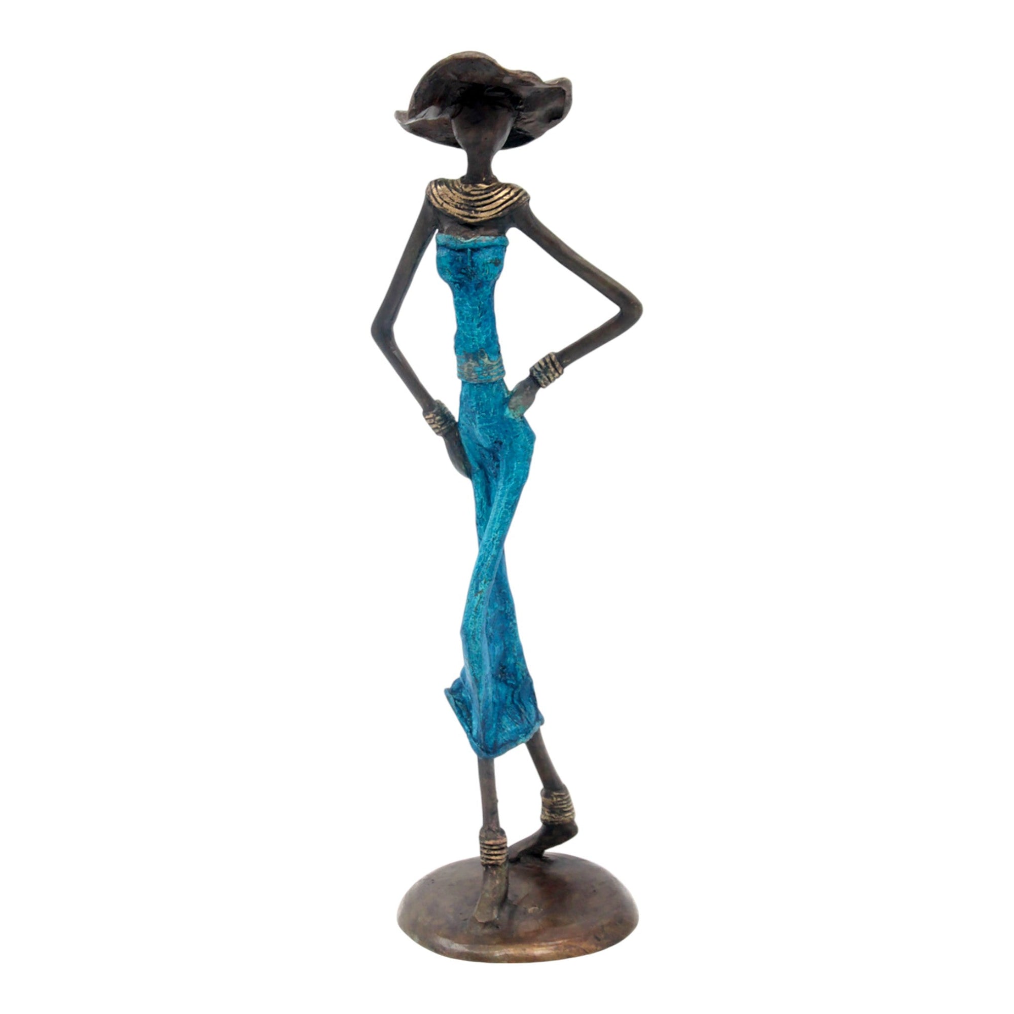 Bronze 35 cm bleu n°24 Bronzes d'Afrique