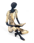 Bronze assis à poser 25 cm doré n°7 Bronzes d'Afrique