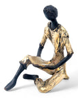 Bronze assis à poser 25 cm doré n°7 Bronzes d'Afrique