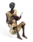 Bronze assis à poser 25 cm doré n°9 Bronzes d'Afrique