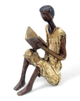 Bronze assis à poser 25 cm doré n°9 Bronzes d'Afrique