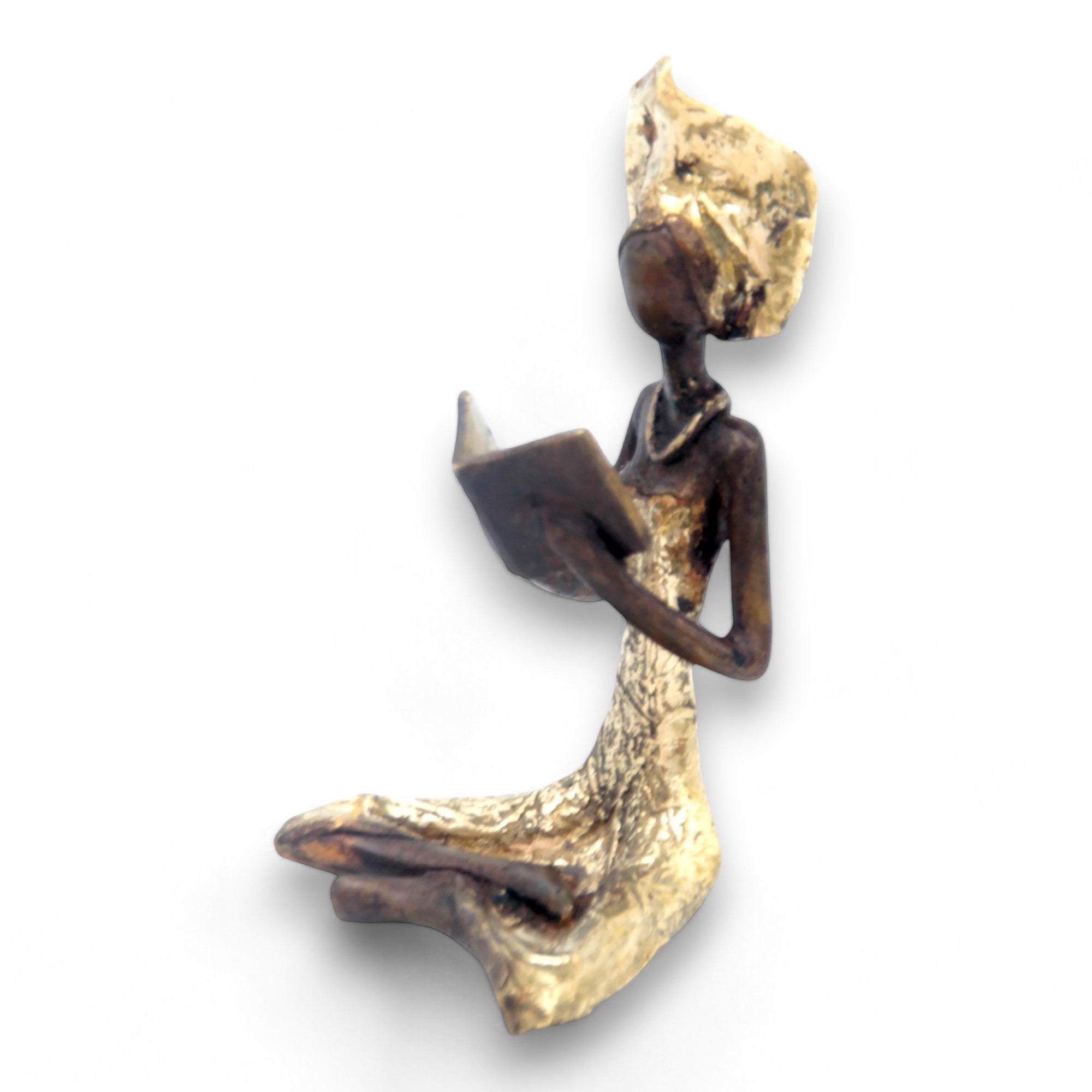 Bronze assis à poser 25 cm doré n°10 Bronzes d'Afrique