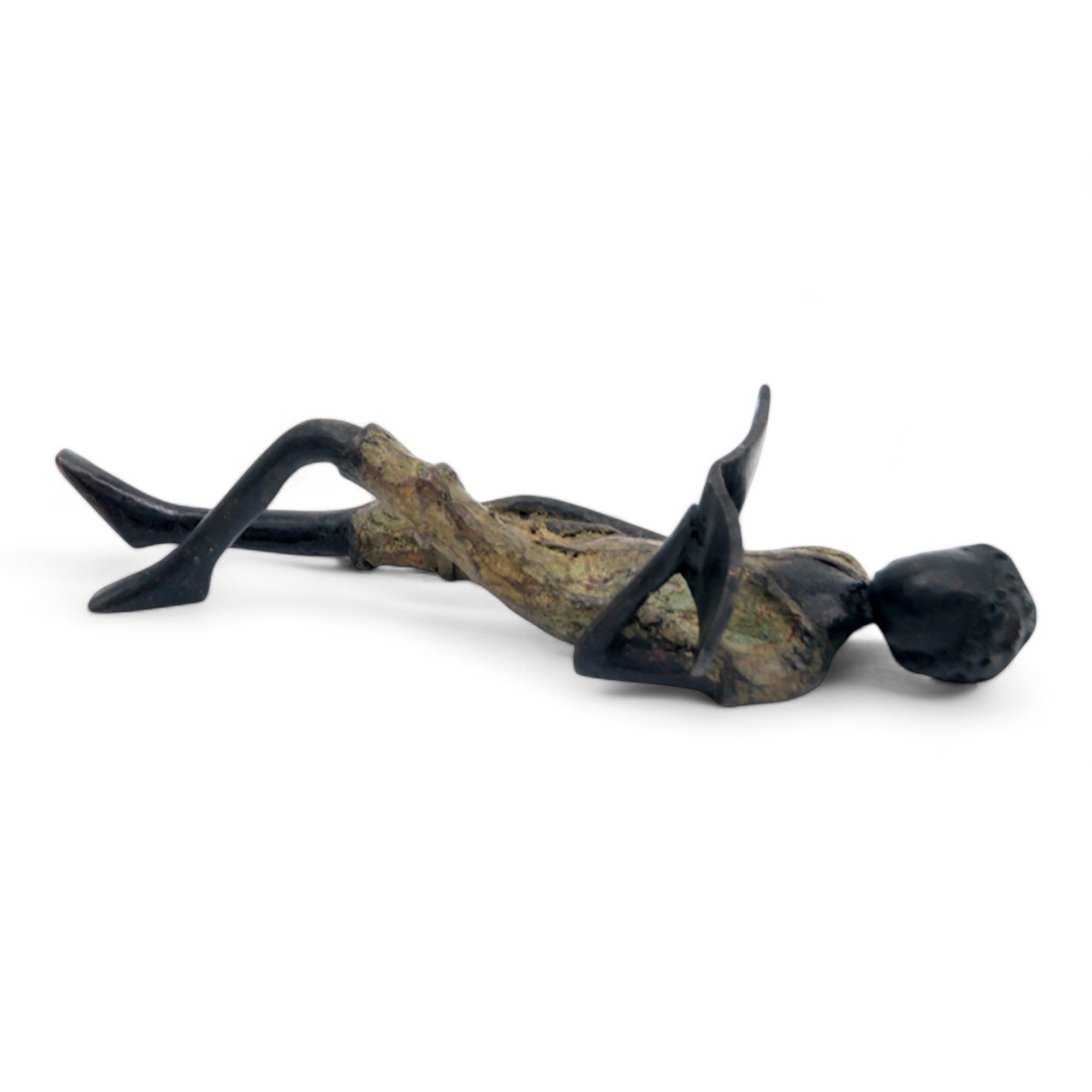 Bronze allongé 20 cm vert n°3 Bronzes d'Afrique