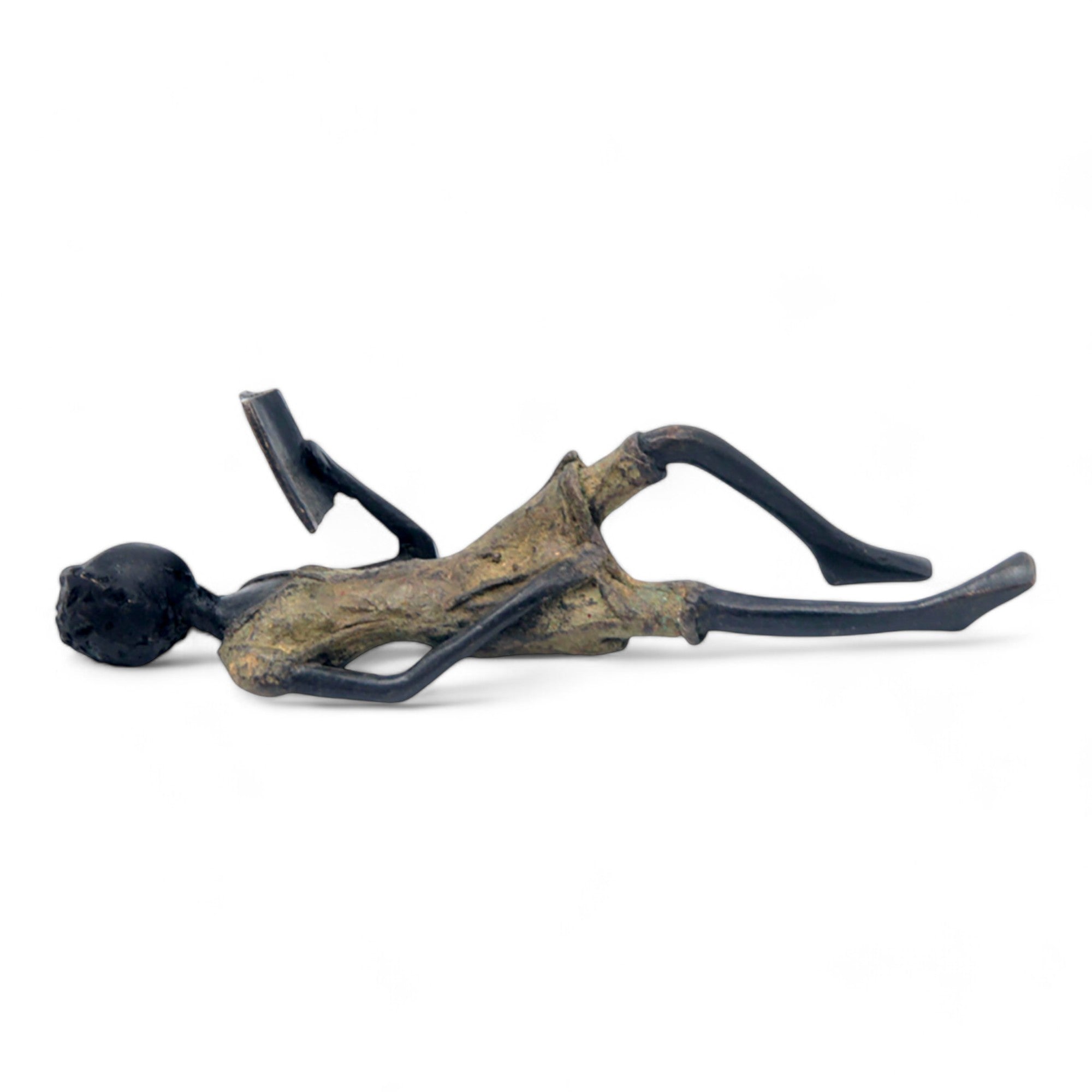 Bronze allongé 20 cm vert n°3 Bronzes d'Afrique