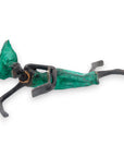 Bronze allongé 20 cm turquoise n°2 Bronzes d'Afrique
