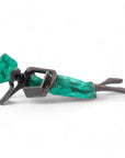 Bronze allongé 20 cm turquoise n°8 Bronzes d'Afrique