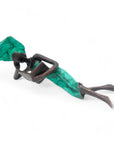 Bronze allongé 20 cm turquoise n°8 Bronzes d'Afrique