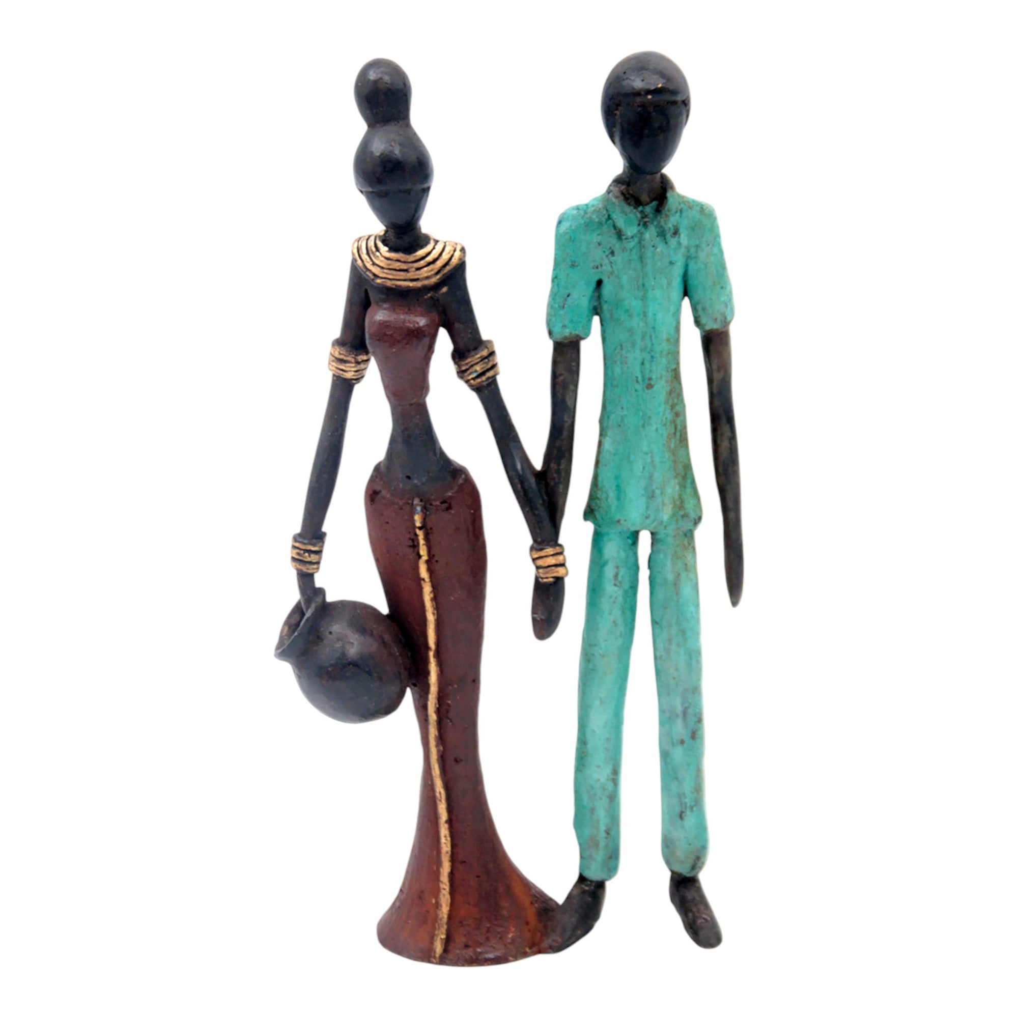 Bronze Mohamadi Dermé couple 20 cm n°8 Bronzes d'Afrique