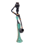 Bronze Mohamadi Dermé 20 cm turquoise n°2 Bronzes d'Afrique
