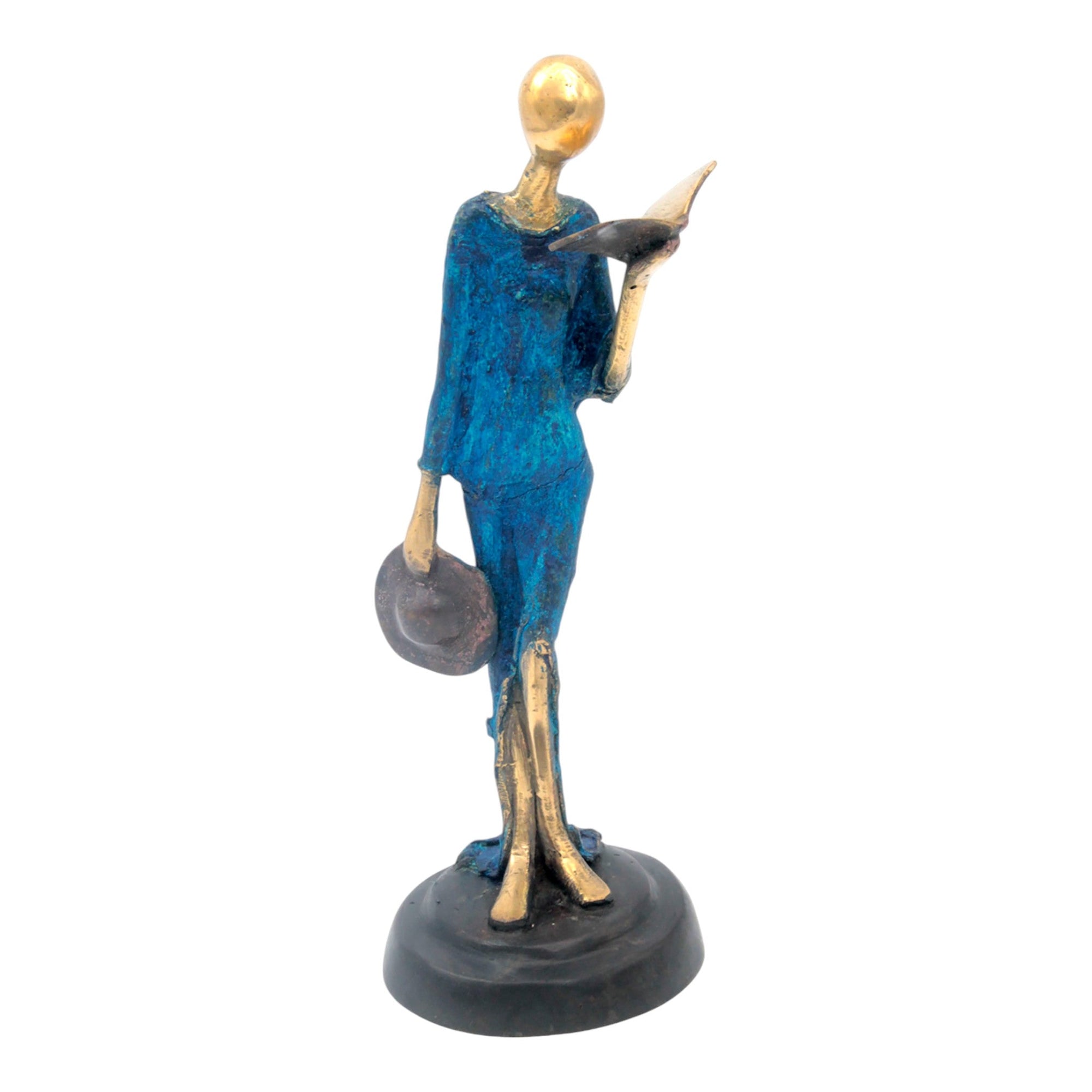 Bronze Art déco 30 cm bleu n°1 Bronzes d'Afrique