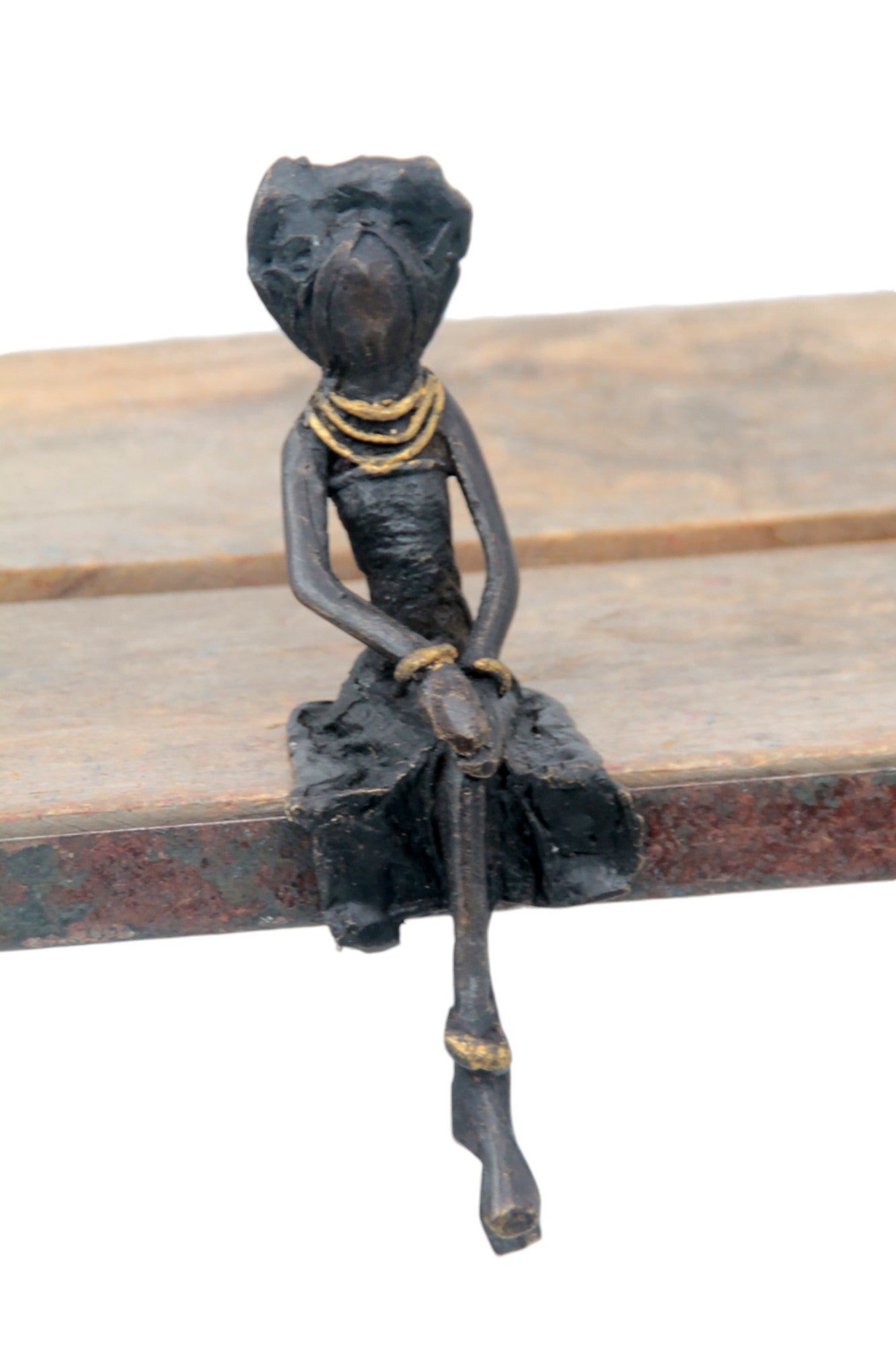 Bronze assis 15 cm noir n°7 Bronzes d'Afrique