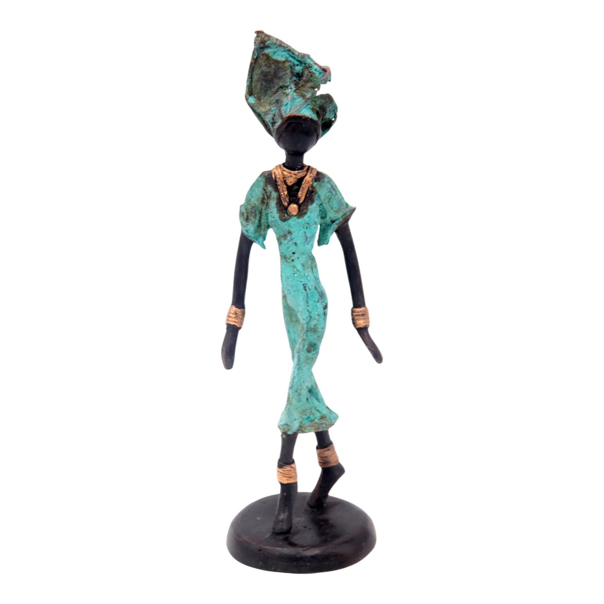 Bronze 20 cm turquoise n°6 Bronzes d'Afrique