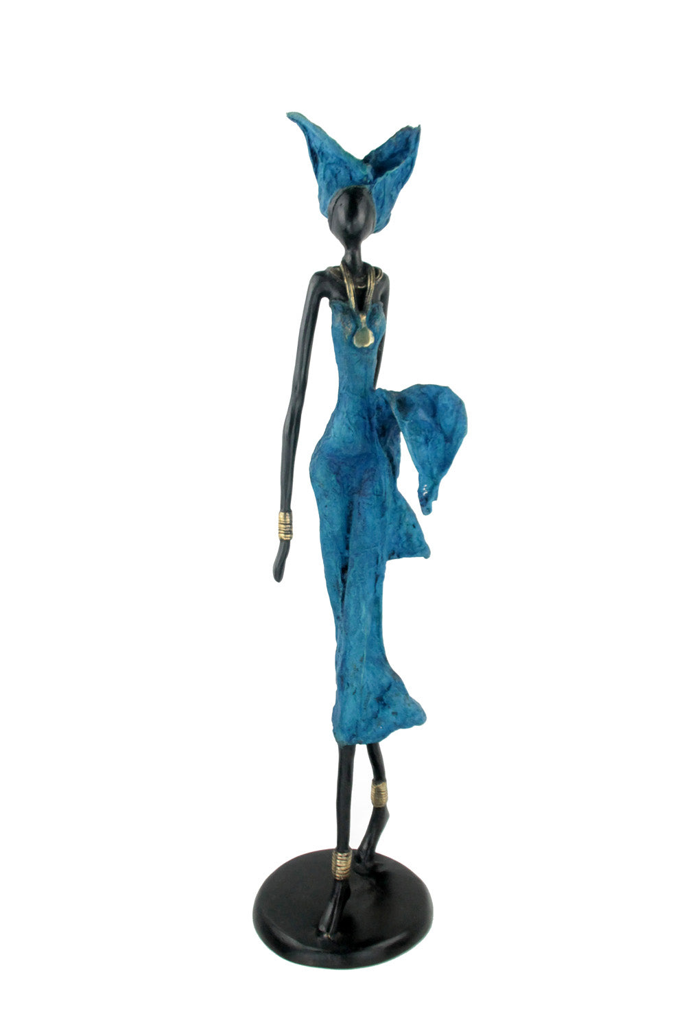 Bronze Issouf 70 cm bleu n°1