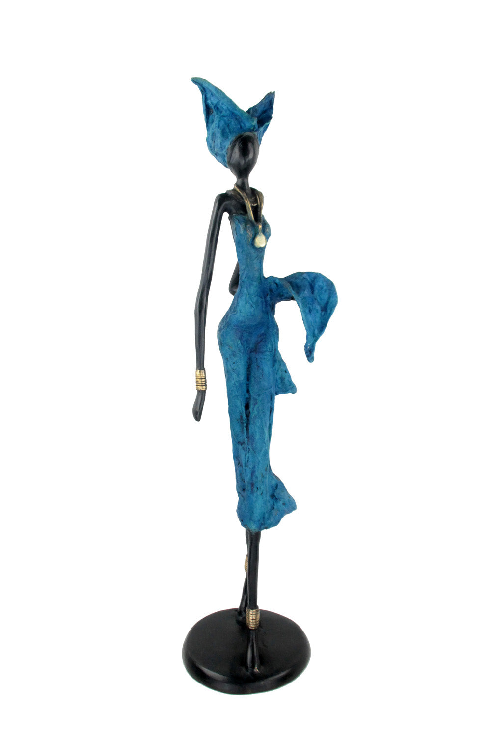 Bronze Issouf 70 cm bleu n°1