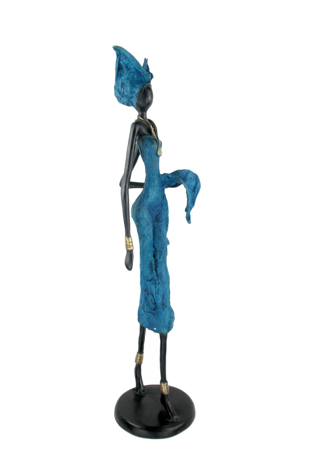 Bronze Issouf 70 cm bleu n°1
