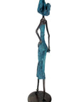 Bronze Issouf 130 cm bleu n°1 Bronzes d'Afrique