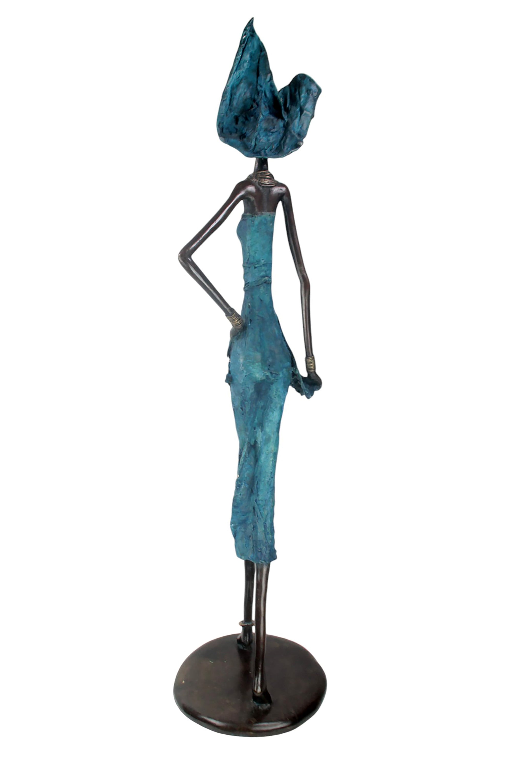 Bronze Issouf 130 cm bleu n°1 Bronzes d'Afrique
