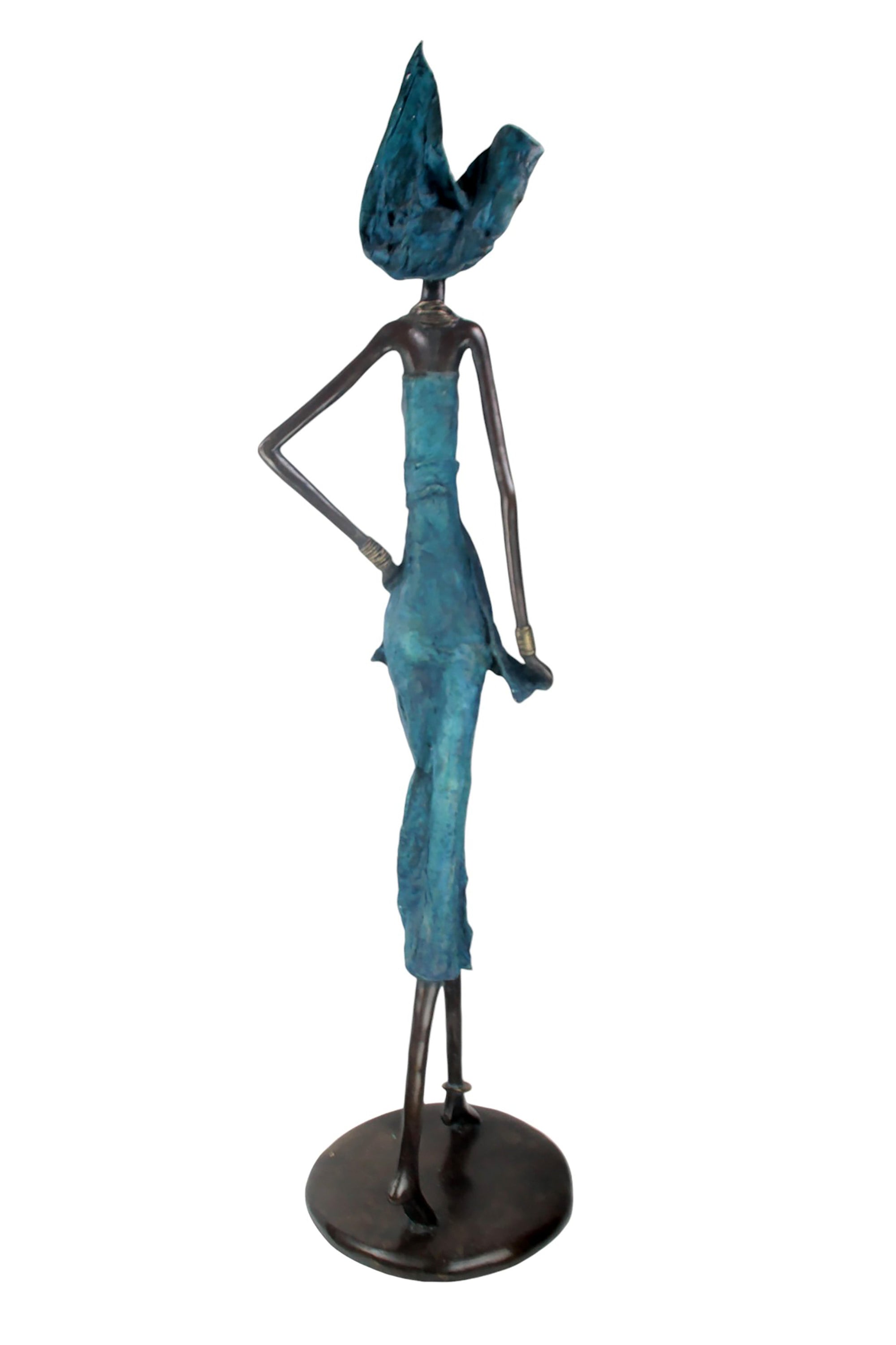 Bronze Issouf 130 cm bleu n°1 Bronzes d'Afrique