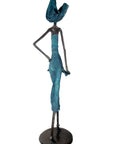 Bronze Issouf 130 cm bleu n°1 Bronzes d'Afrique