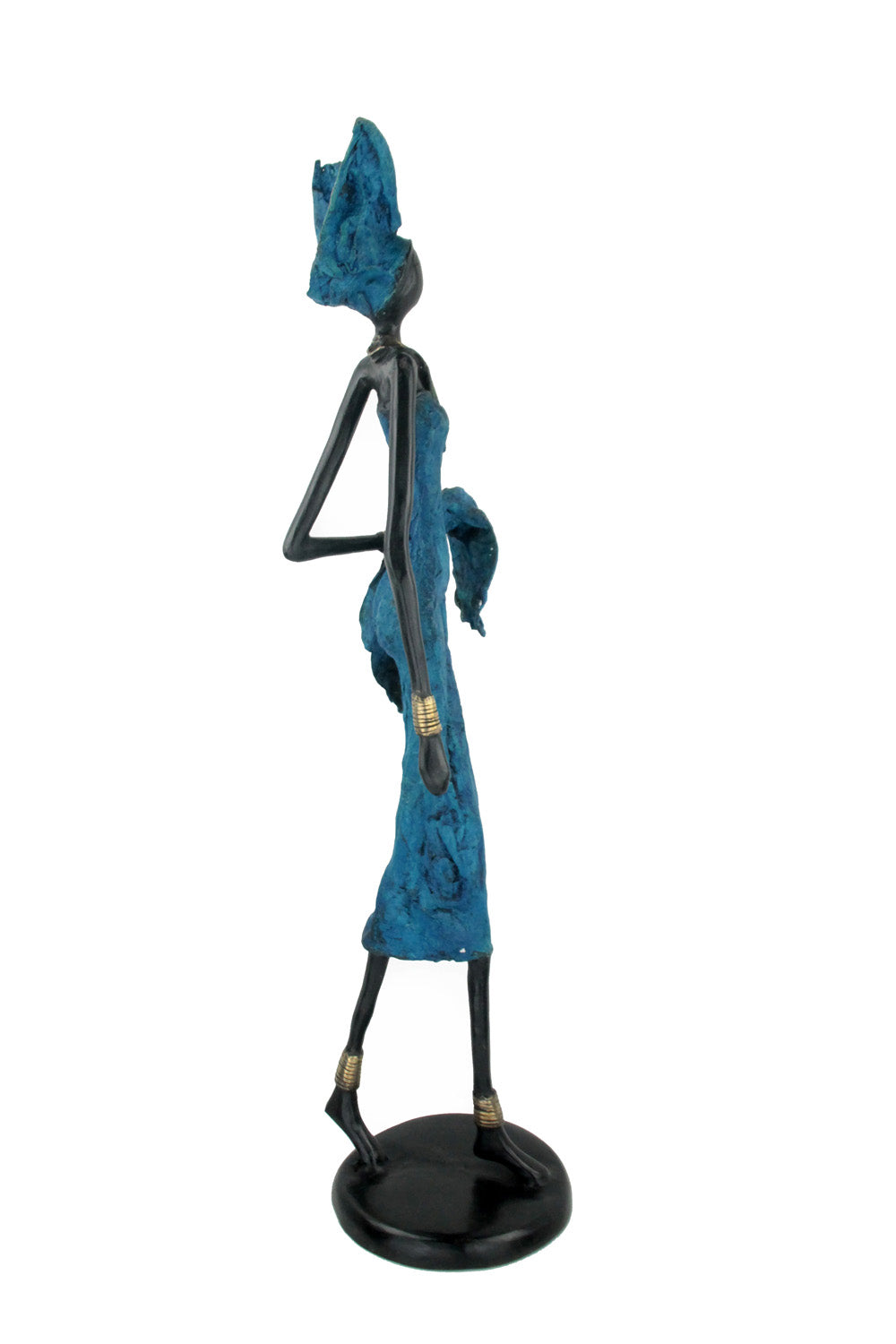 Bronze Issouf 70 cm bleu n°1