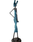 Bronze Issouf 130 cm bleu n°1 Bronzes d'Afrique
