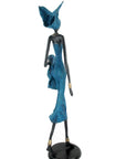 Bronze Issouf 70 cm bleu n°1